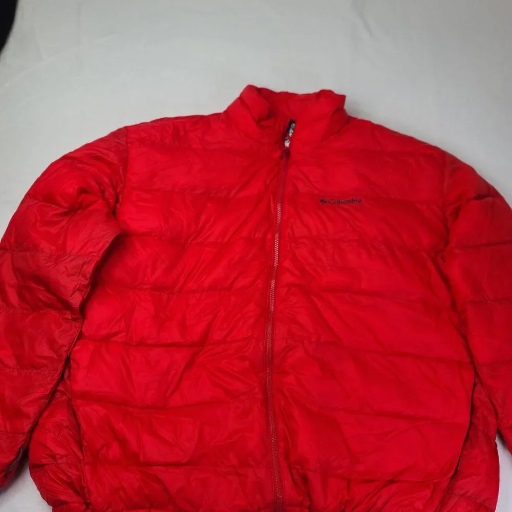 Columbia Women's Red Padded Mock Neck Long‎ Sleeve Puffer Jacket Size XXL